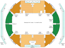 Схема стадиона СК «Юбилейный» в г. Санкт-Петербург